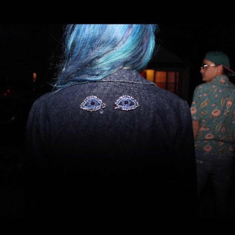 Custom Dickies brand jacket eye crystal patches